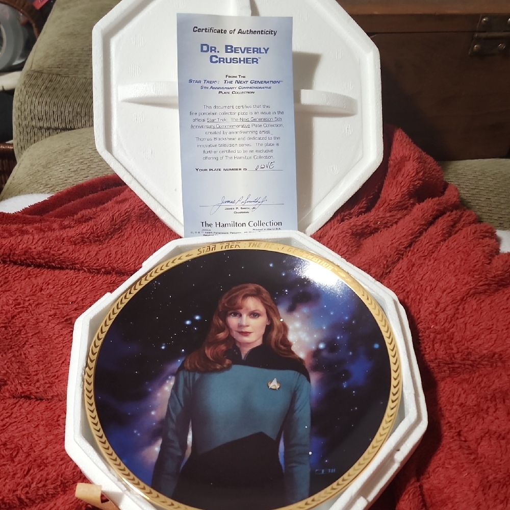 Star Trek Dr. Beverly Crusher Collector's Plate.